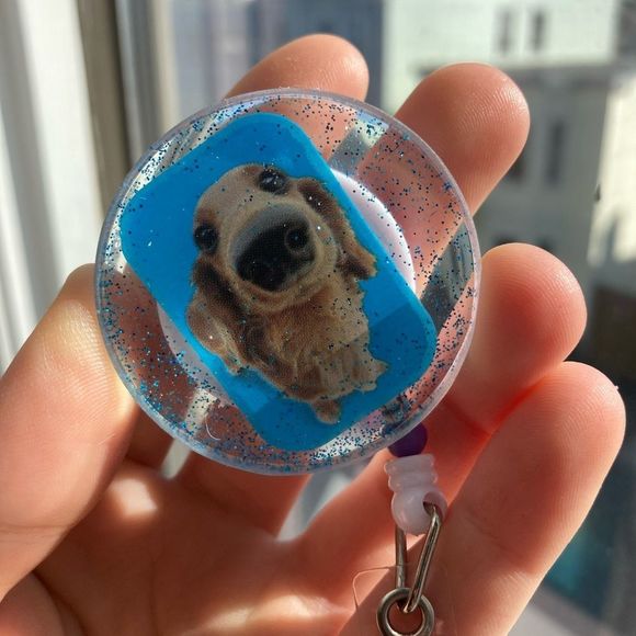 Golden retriever badge clip - Picture 3 of 9